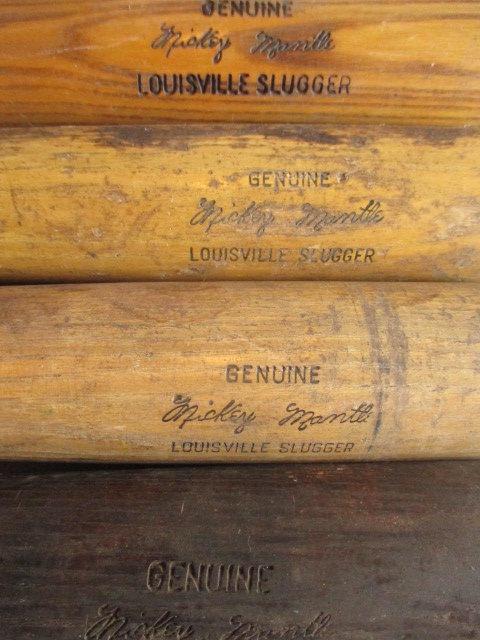 Vintage Baseball Bats: Mickey Mantle, Jackie Robinson, Pete Rose , etc. As Found