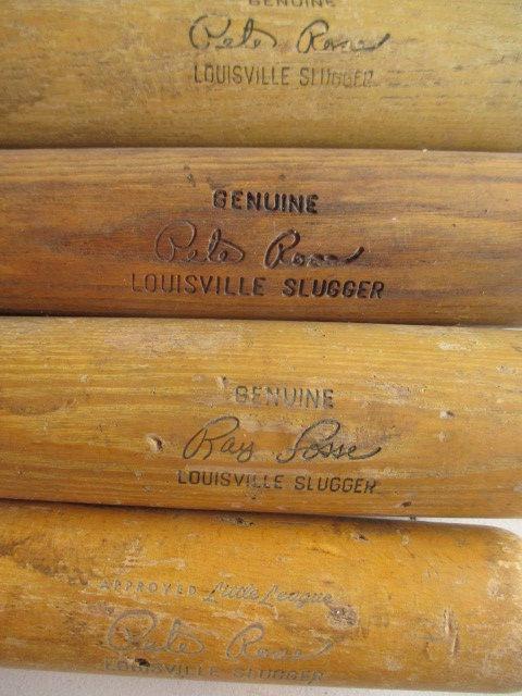 Vintage Baseball Bats: Mickey Mantle, Jackie Robinson, Pete Rose , etc. As Found