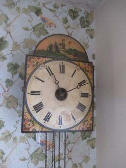 Hand Painted Clock Movement - Boy and Dog