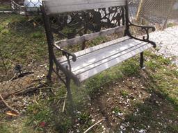 Wood and Metal Bench 50"