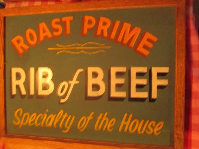 Roast Prime Rib of Beef sign paint on chalkboard 24" X 18" - staining