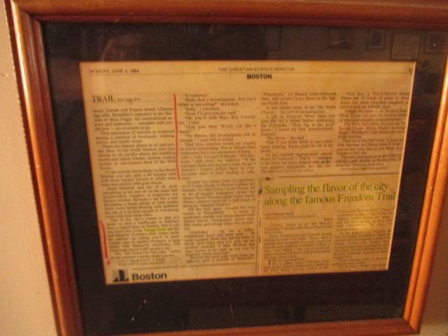 Christian Science Monitor Durgin Park Frame 15" X 13 1/2"