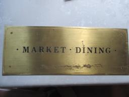 Market Dining Brass Sign 22" X 82"