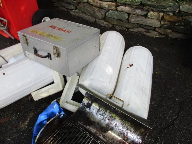 Boat Fenders, Boat Gas Grill and Metal Box