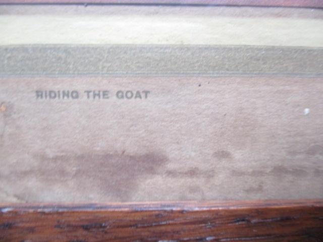 "Riding the Goat" CM Coolidge Print 1916 Brown and Bigelow - Some Staining