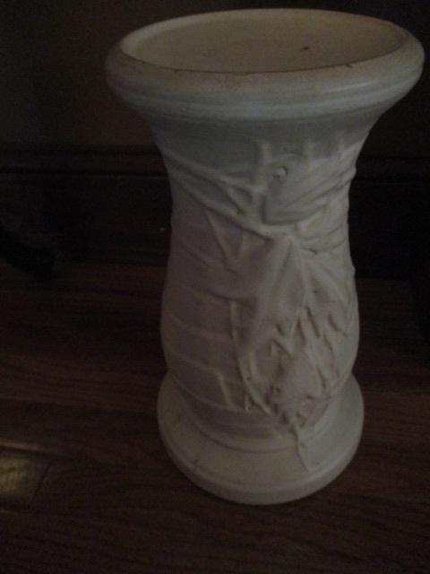 White Pedestal Jardeniere - Married But Match Well - Some Wear
