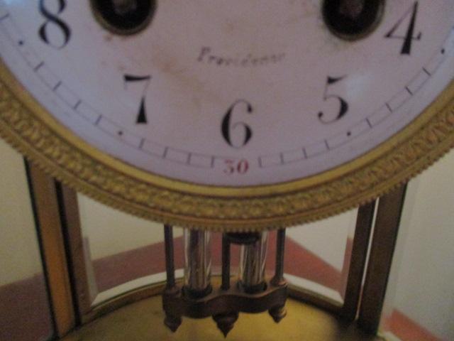 Brass Glass Cased Clock - Providence