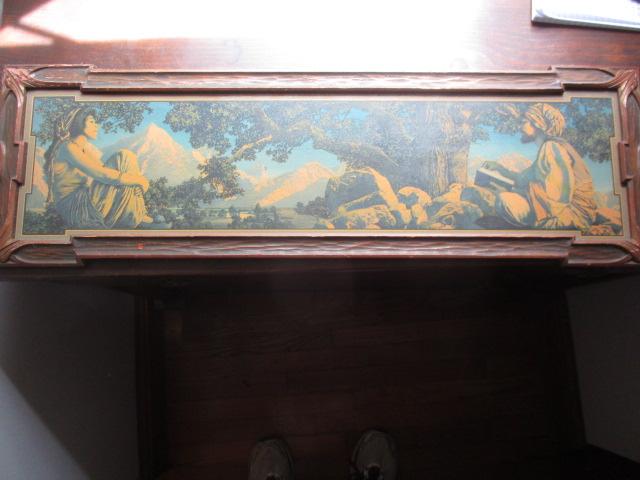 1917 Maxfield Parrish "Rubaiyat" Panoramic Print by C.A. Frame 10 1/2" x 32" Some Fading