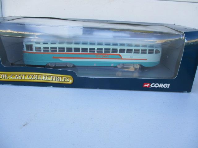 4 Corgi Classics Streetcars, Corgi Die cast Collectibles Streetcar and 5 Corgi Classics Buses