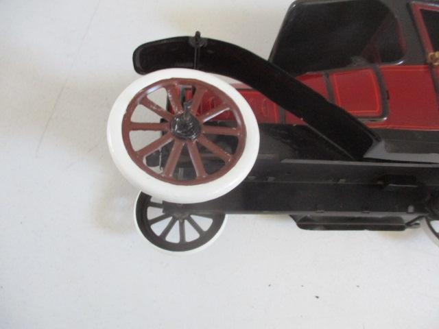 Tin Litho Key Wind Touring Car Restored 11"