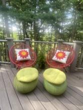 Pier 1 Outdoor Chairs and Ottoman