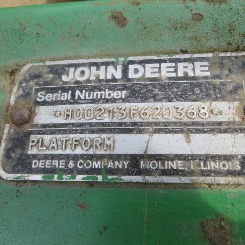 JOHN DEERE 213 Flex Platform, S/N H00213F620368