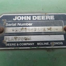 JOHN DEERE 216 Flex Platform, S/N H00216F615791