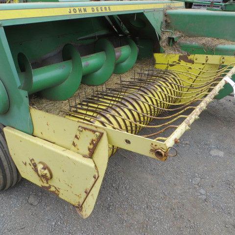 1984 JOHN DEERE 347 Square Baler, S/N E030BEX670176 W/ Bail Caddy & 8 Boxes of Wire Tie