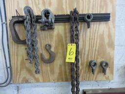 SHACKLES, EYE BOLTS, CLAMPS, CHAINS AND HOOK