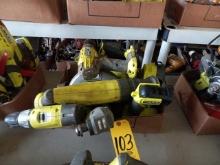 RYOBI 7 PIECE CORDLESS POWER SET, ONE BATTERY AND ONE CHARGER