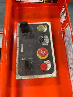 HAULOTTE ELECTRIC MAN LIFT, BUILT-IN BATTERY CHARGER, RUNS SND OPERATES, 214 HOURS SHOWING