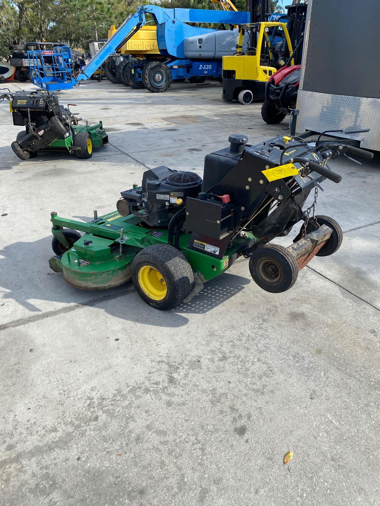 2016 JOHN DEERE WHP52A STAND ON MOWER, 52" DECK, GAS POWERED, RUNS AND OPERATES