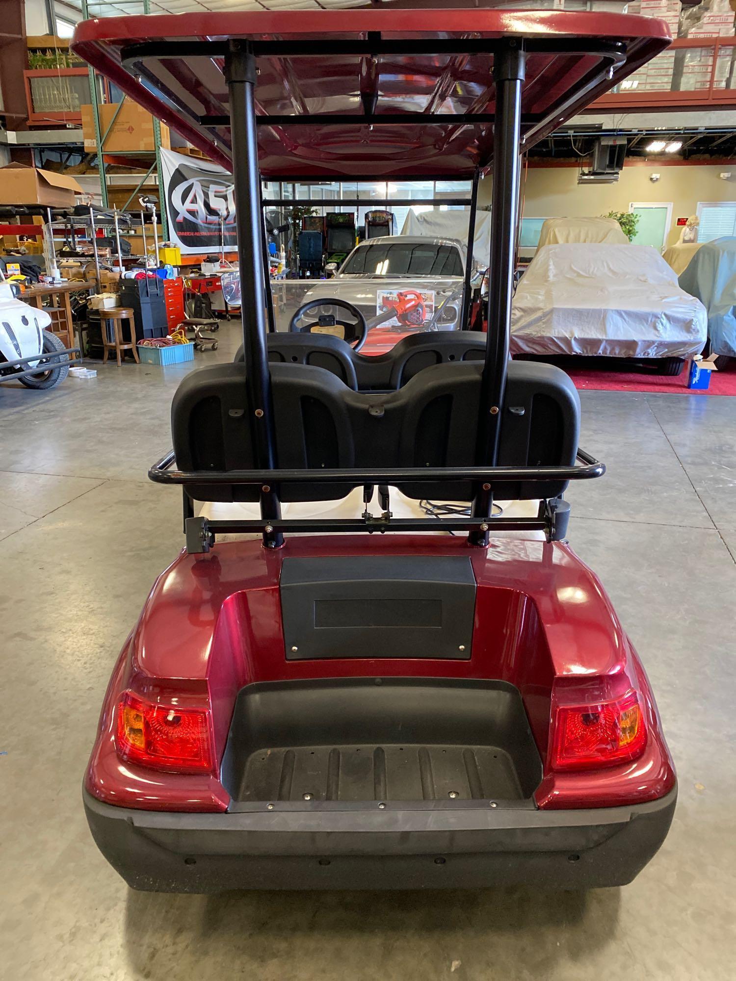 2018 4-PASSENGER ELECTRIC GOLF CART, BLINKERS, MIRRORS, HORN, HARD TOP,... RUNS & OPERATES