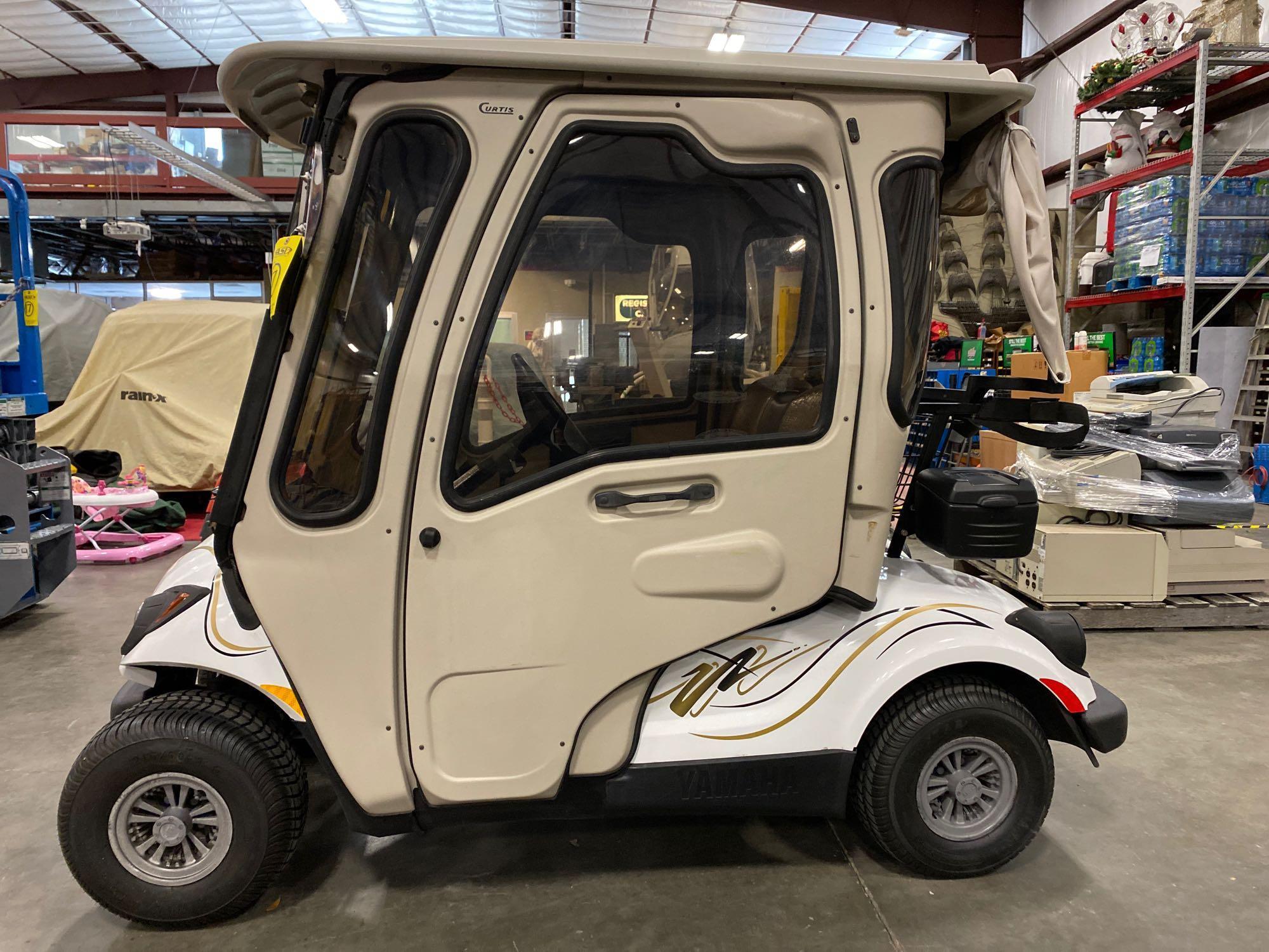 YAMAHA ELECTRIC GOLF CART, CURTIS ENCLOSED BODY, BREEZEEASY AIR, RUNS AND DRIVES