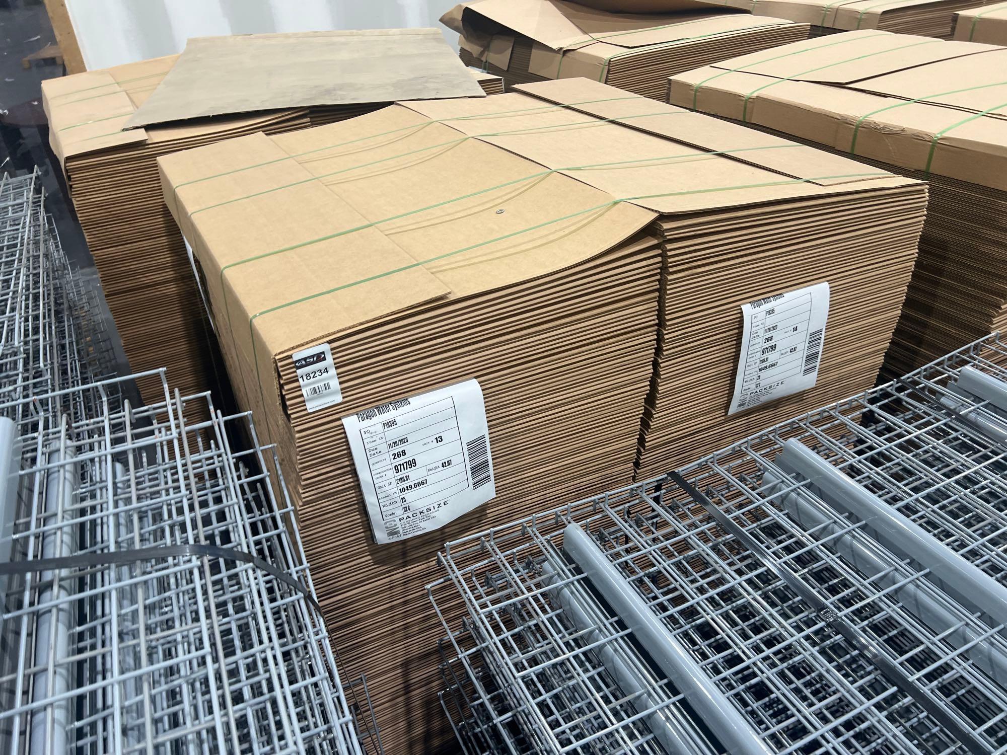 25" BOXESQTY) 6 PALLETS OF 25€� "Z FOLD" BOXES, APPROX. 268 BOXES PER PALLET