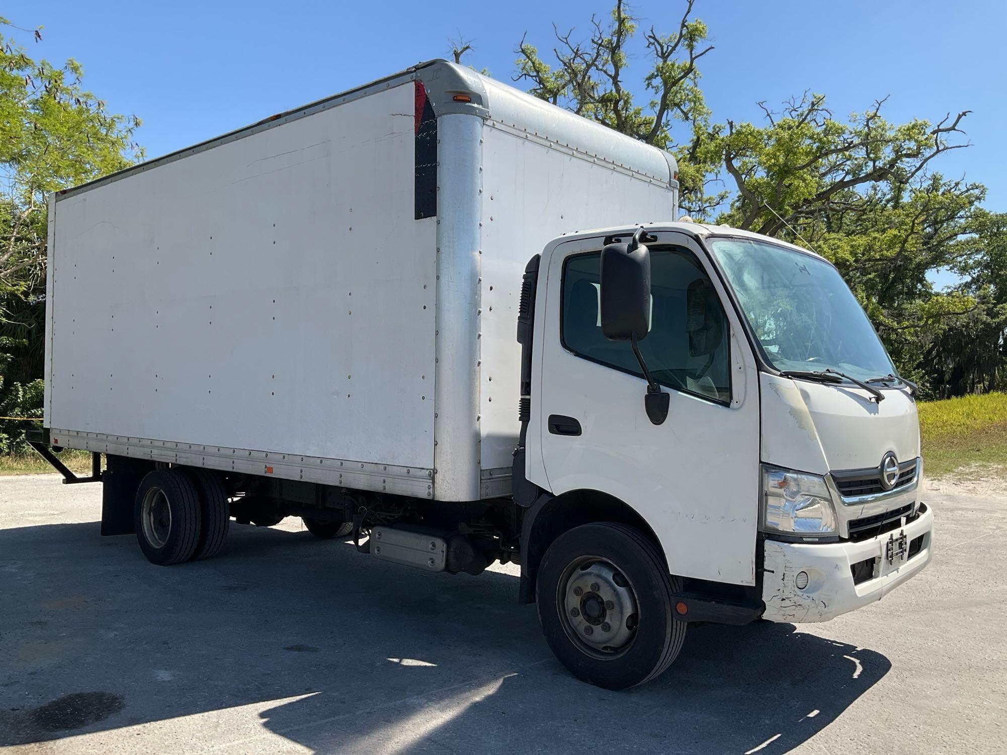 2017 HINO 740 BOX TRUCK, DIESEL , APPROX GVWR 17,950 LBS, BOX BODY APPROX 18FT, ETRACKS, BACK UP ...