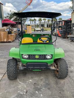 JOHN DEERE GATOR TX UTV, GAS POWERED, HYDRAULIC DUMP BED, HITCH, BILL OF SALE ONLY