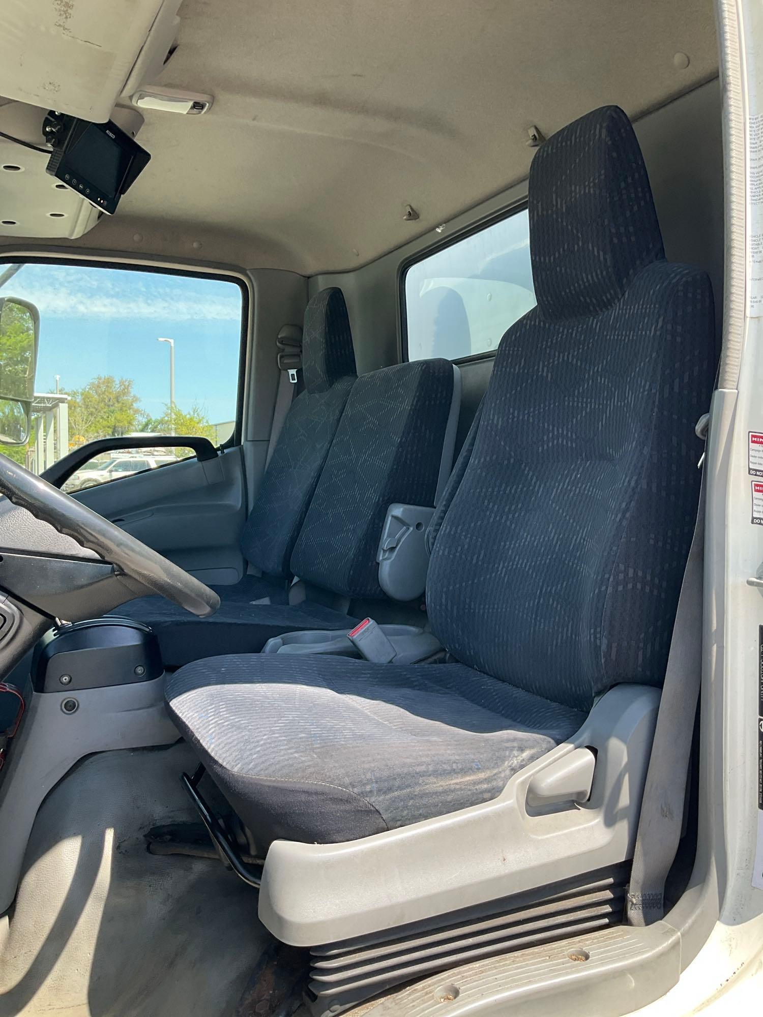 2017 HINO 740 BOX TRUCK,  DIESEL , APPROX GVWR 17,950 LBS, BOX BODY APPROX 18FT,  ETRACKS, BACK U...