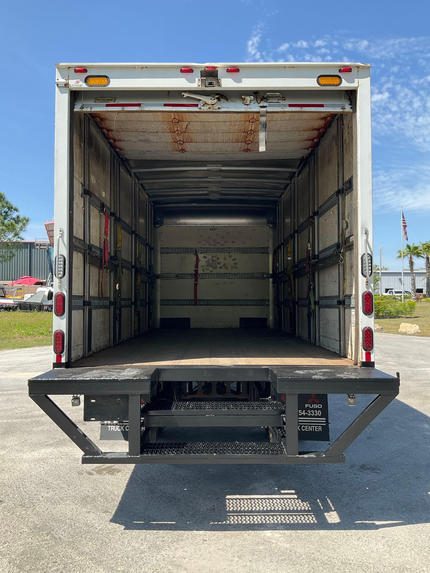 2017 HINO 740 BOX TRUCK,  DIESEL , APPROX GVWR 17,950 LBS, BOX BODY APPROX 18FT,  ETRACKS, BACK U...