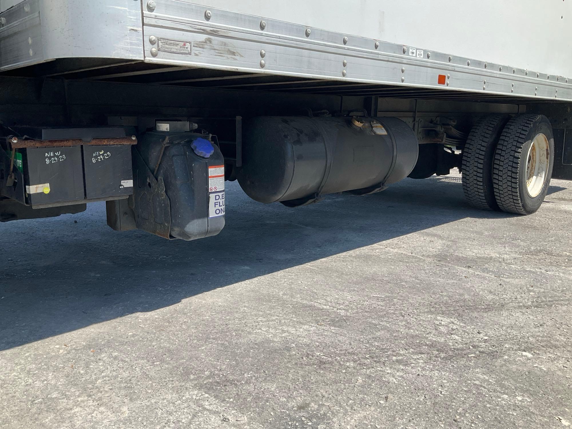 2017 HINO 740 BOX TRUCK,  DIESEL , APPROX GVWR 17,950 LBS, BOX BODY APPROX 18FT,  ETRACKS, BACK U...