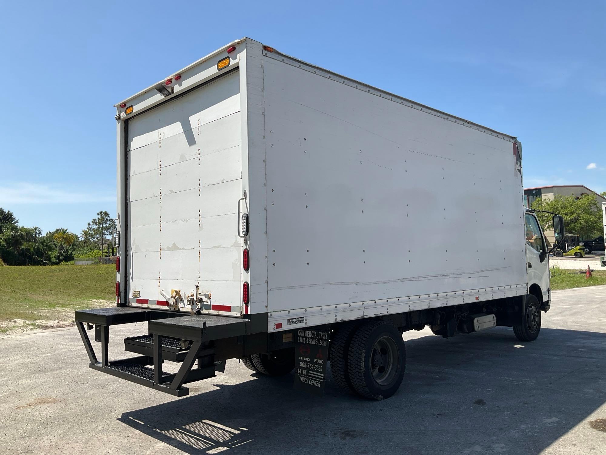 2017 HINO 740 BOX TRUCK,  DIESEL , APPROX GVWR 17,950 LBS, BOX BODY APPROX 18FT,  ETRACKS, BACK U...