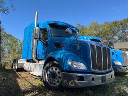 2014 PETERBILT 579 SEMI TRUCK W/SLEEPER CAB, PACCAR DIESEL ENGINE, 455 HP, AUTOMATIC TRANSMISSION,