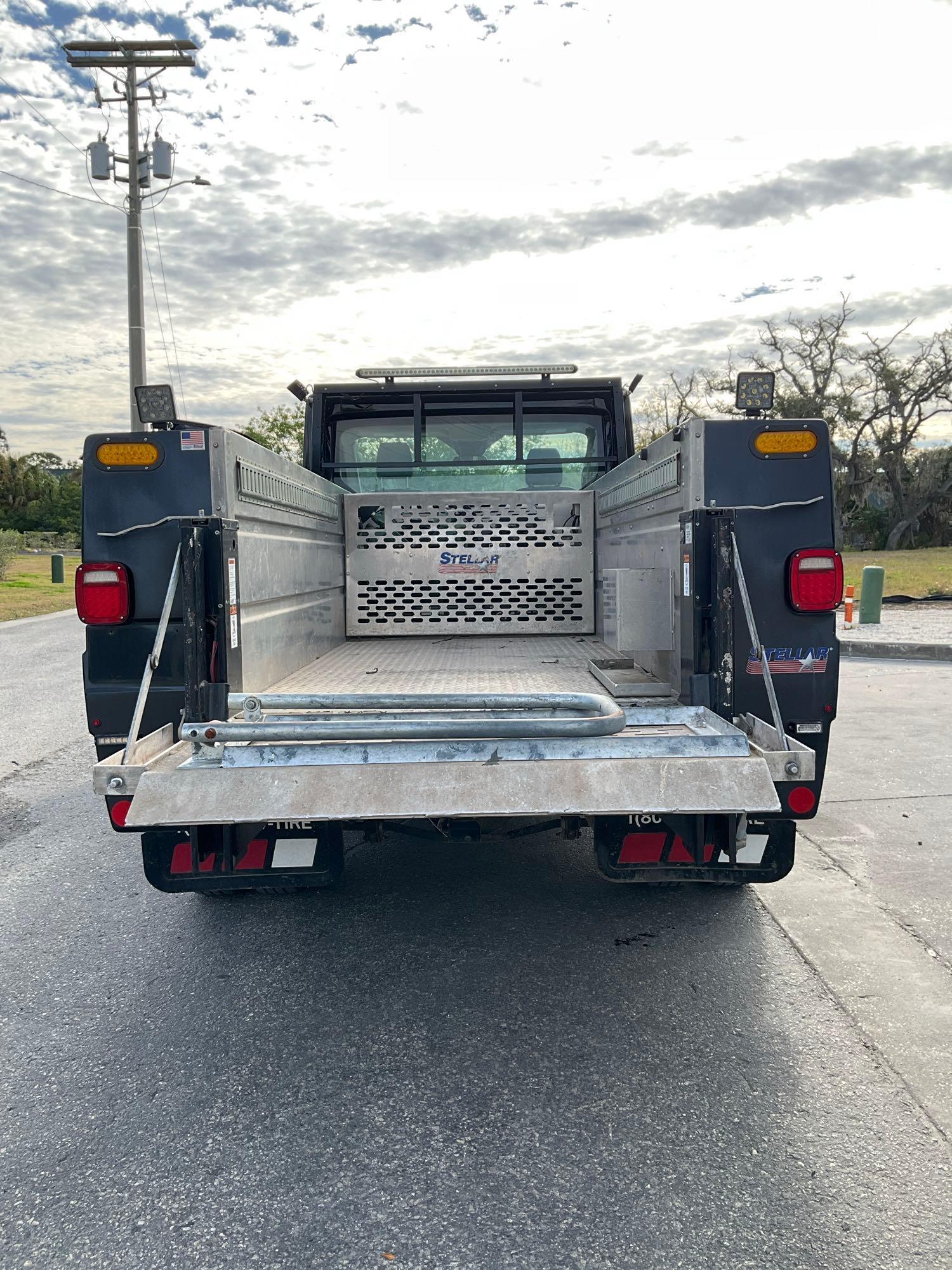 2017 FORD TRANSIT T-350 HD DRW UTILITY TRUCK , GAS POWERED AUTOMATIC, APPROX GVWR 9950LBS, STELLA...