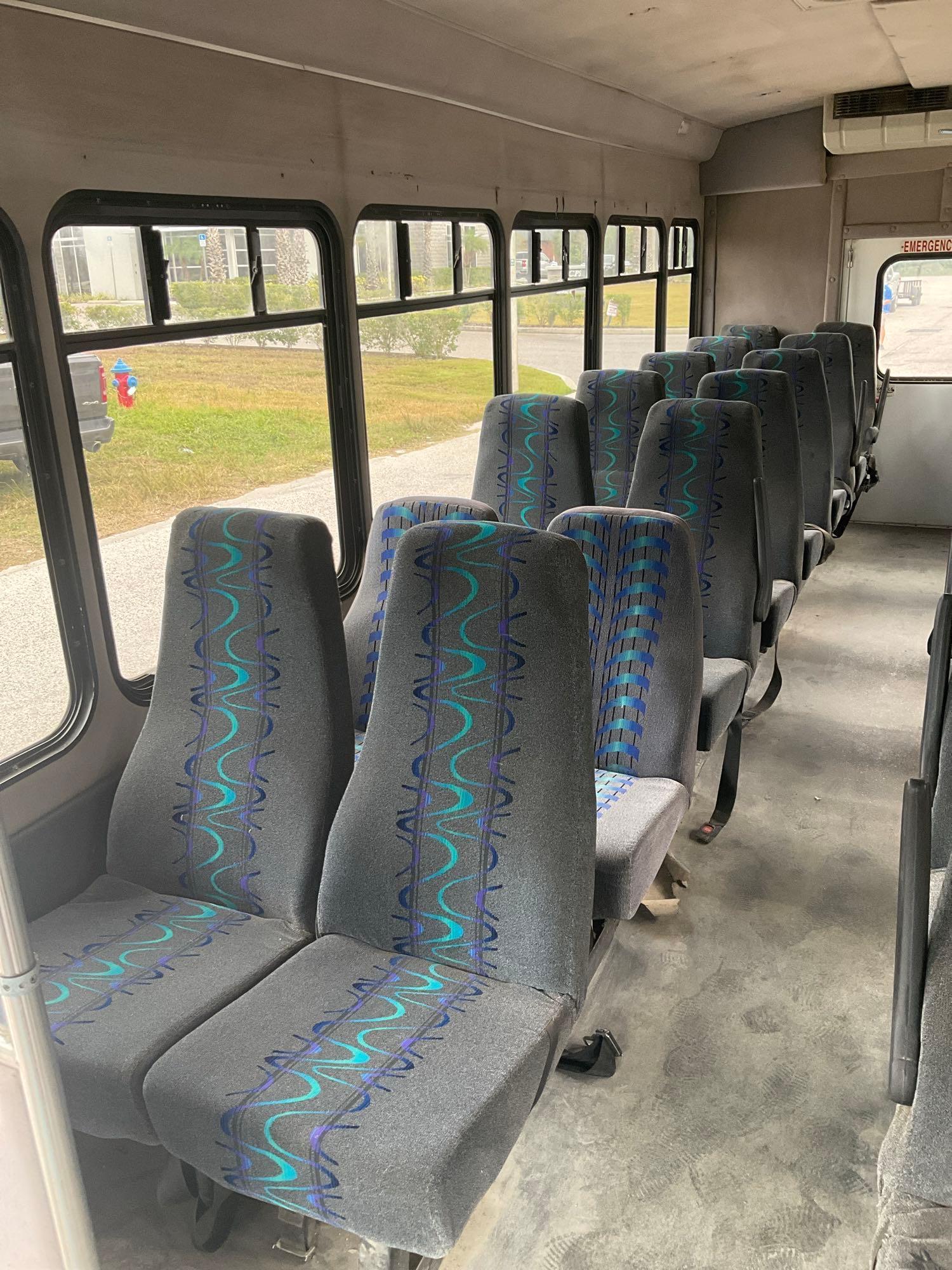 2018 FORD ECONOLINE 450 SHUTTLE BUS, GAS AUTOMATIC, 28 PASSENGER SEATING, APPROX 14500 GVWR,