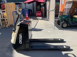 CROWN WP 2300 SERIES PALLET JACK MODEL WP2335-45, ELECTRIC, APPROX MAX CAPACITY 4500, 24 VOLTS, R...