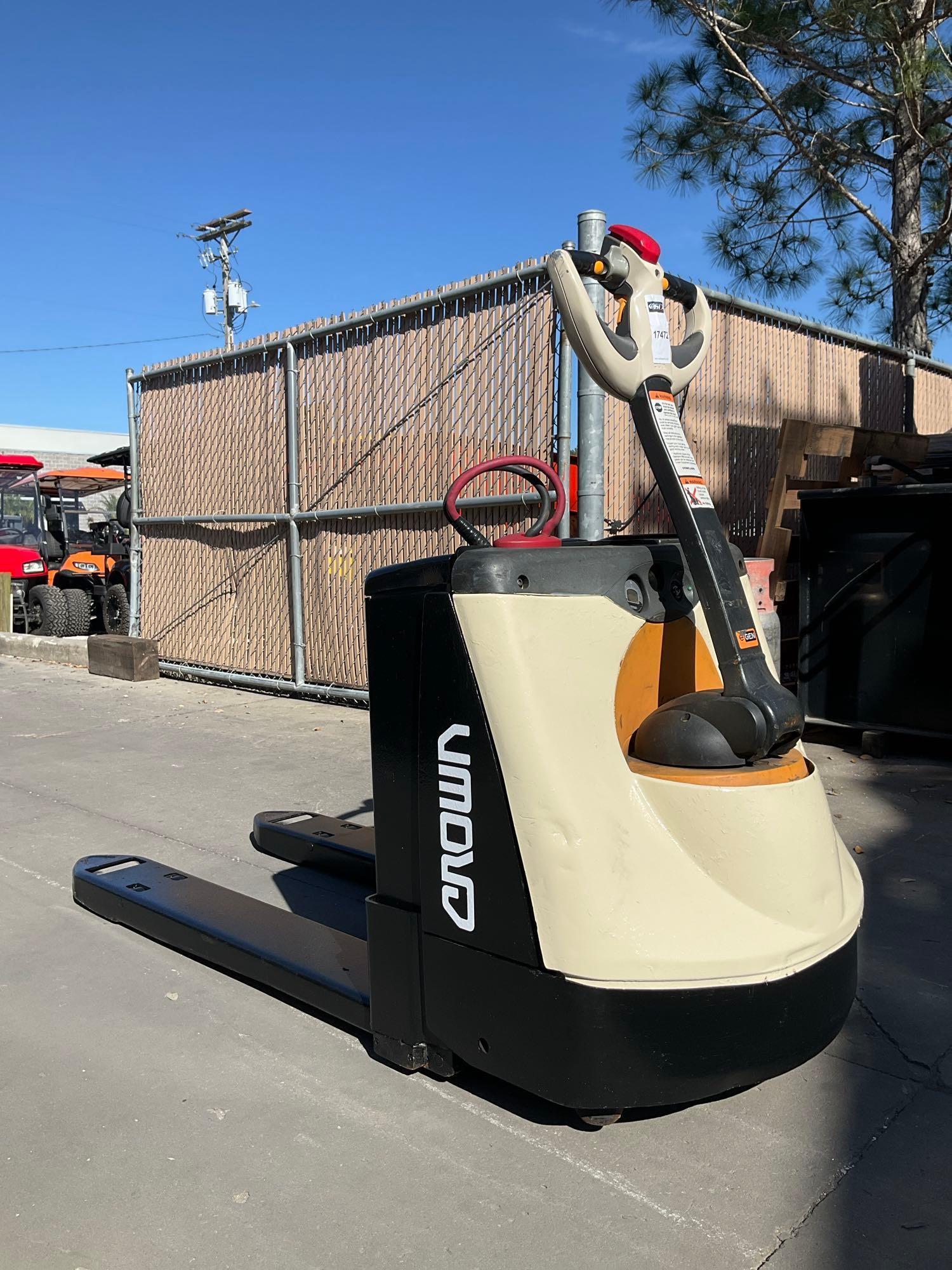 CROWN WP 2300 SERIES PALLET JACK MODEL WP2335-45, ELECTRIC, APPROX MAX CAPACITY 4500, 24 VOLTS, R...