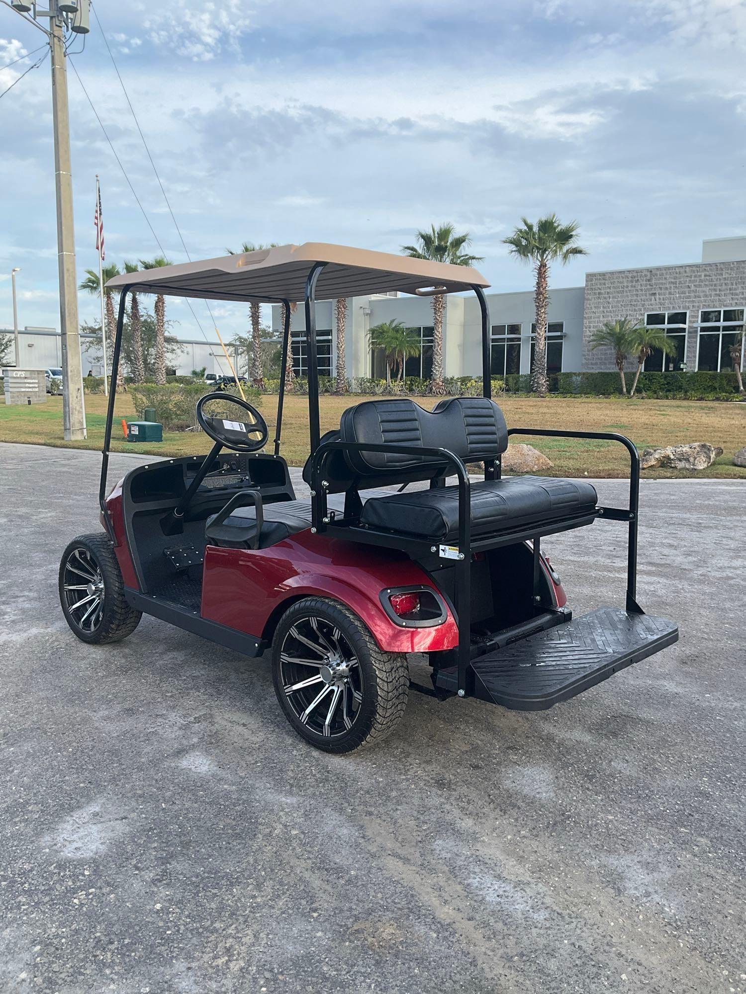 EZ-GO GOLF CART , ELECTRIC, BACK SEAT FOLD DOWN TO FLAT BED, BATTERY CHARGER INCLUDED, BILL OF SALE