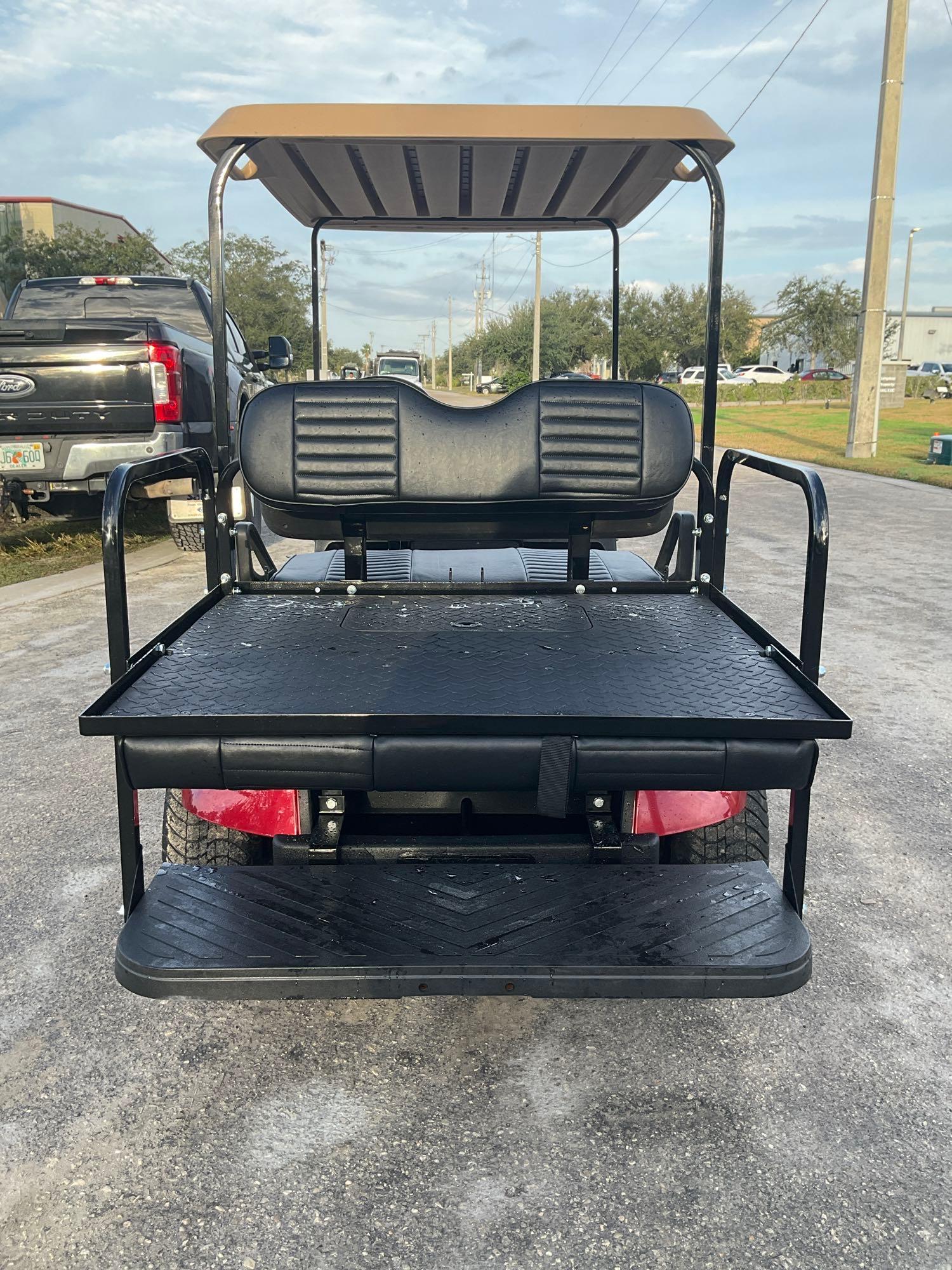 EZ-GO GOLF CART , ELECTRIC, BACK SEAT FOLD DOWN TO FLAT BED, BATTERY CHARGER INCLUDED, BILL OF SALE