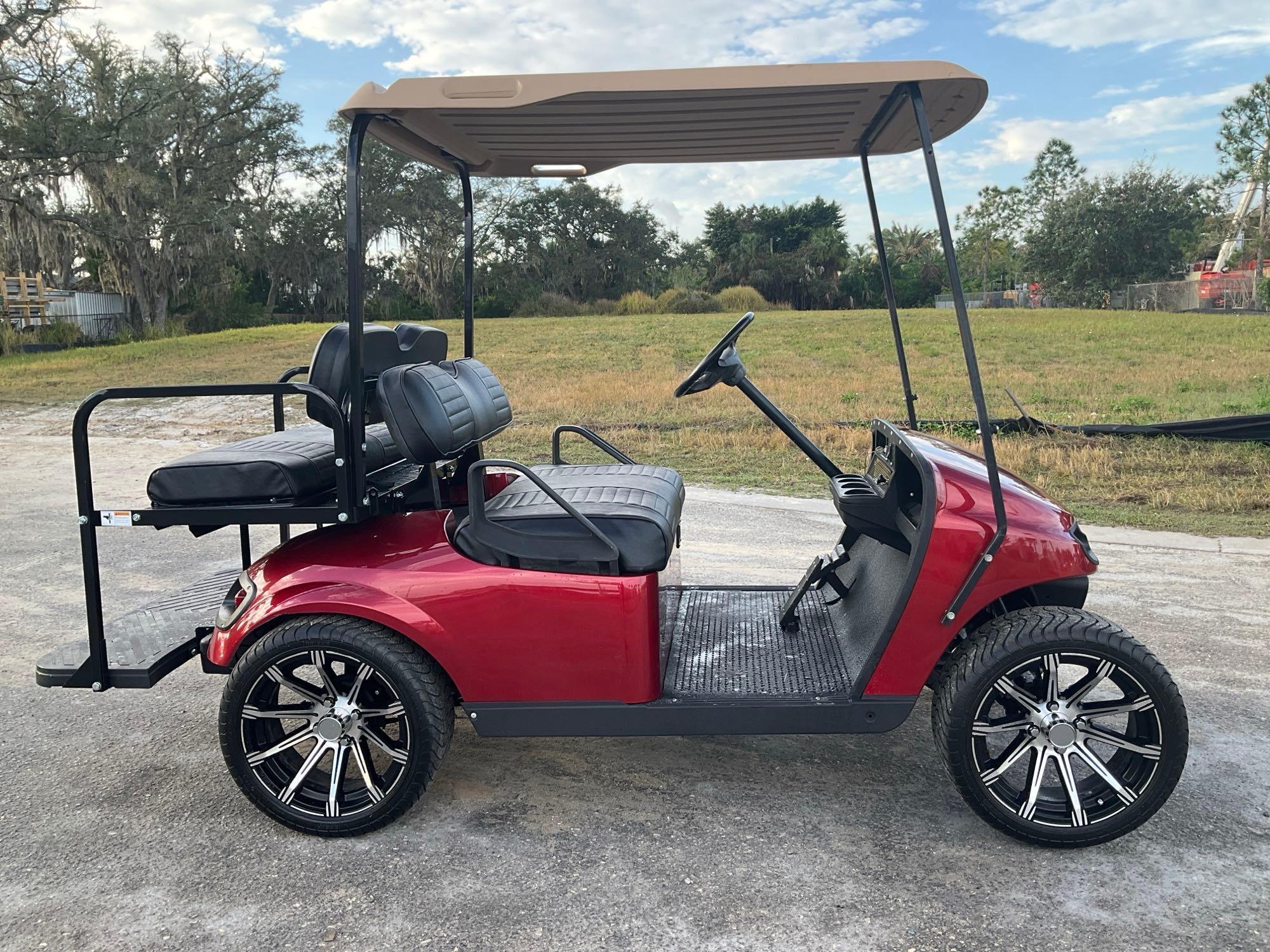 EZ-GO GOLF CART , ELECTRIC, BACK SEAT FOLD DOWN TO FLAT BED, BATTERY CHARGER INCLUDED, BILL OF SALE