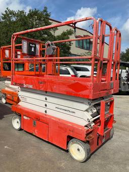 2017 SNORKEL SCISSOR LIFT MODEL S4726E ANSI, ELECTRIC, APPROX MAX PLATFORM HEIGHT 26FT, BUILT IN ...