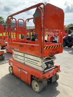 2017 SNORKEL SCISSOR LIFT MODEL S3219E ANSI , ELECTRIC, APPROX MAX PLATFORM HEIGHT 19FT, NON MARK...