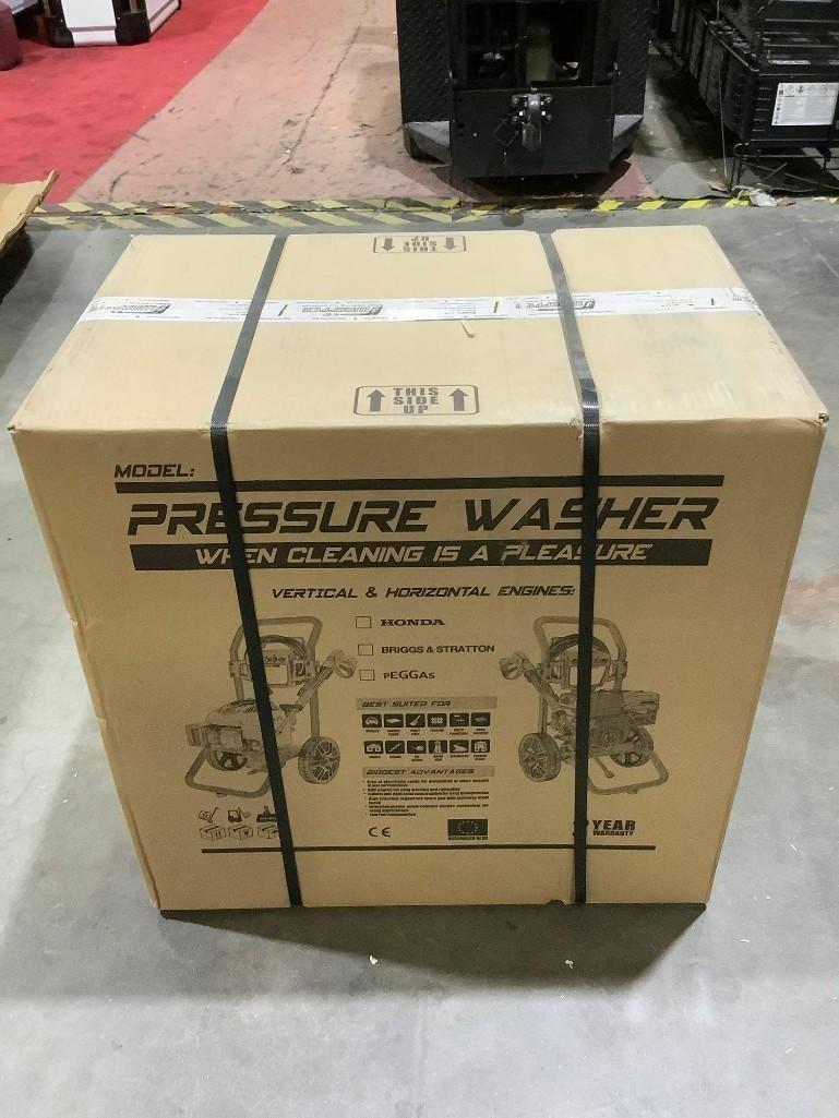 UNUSED WASPPER PRESSURE WASHER MODEL W3100VA, GAS POWERED, APPROX 3100PSI, APPROX 2.9 GPM, APPROX...