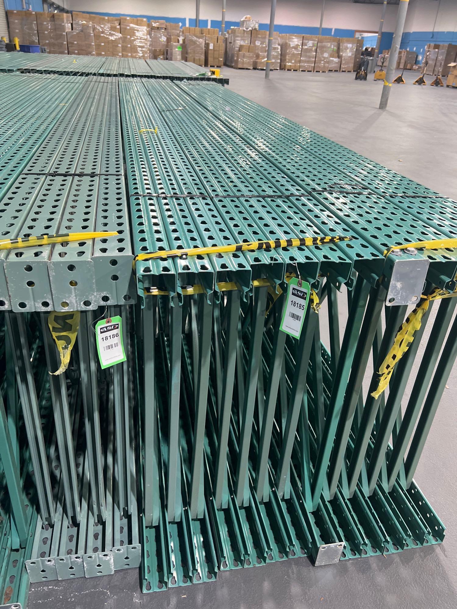 QTY) 7 PALLET RACK UP RIGHTS, 16'