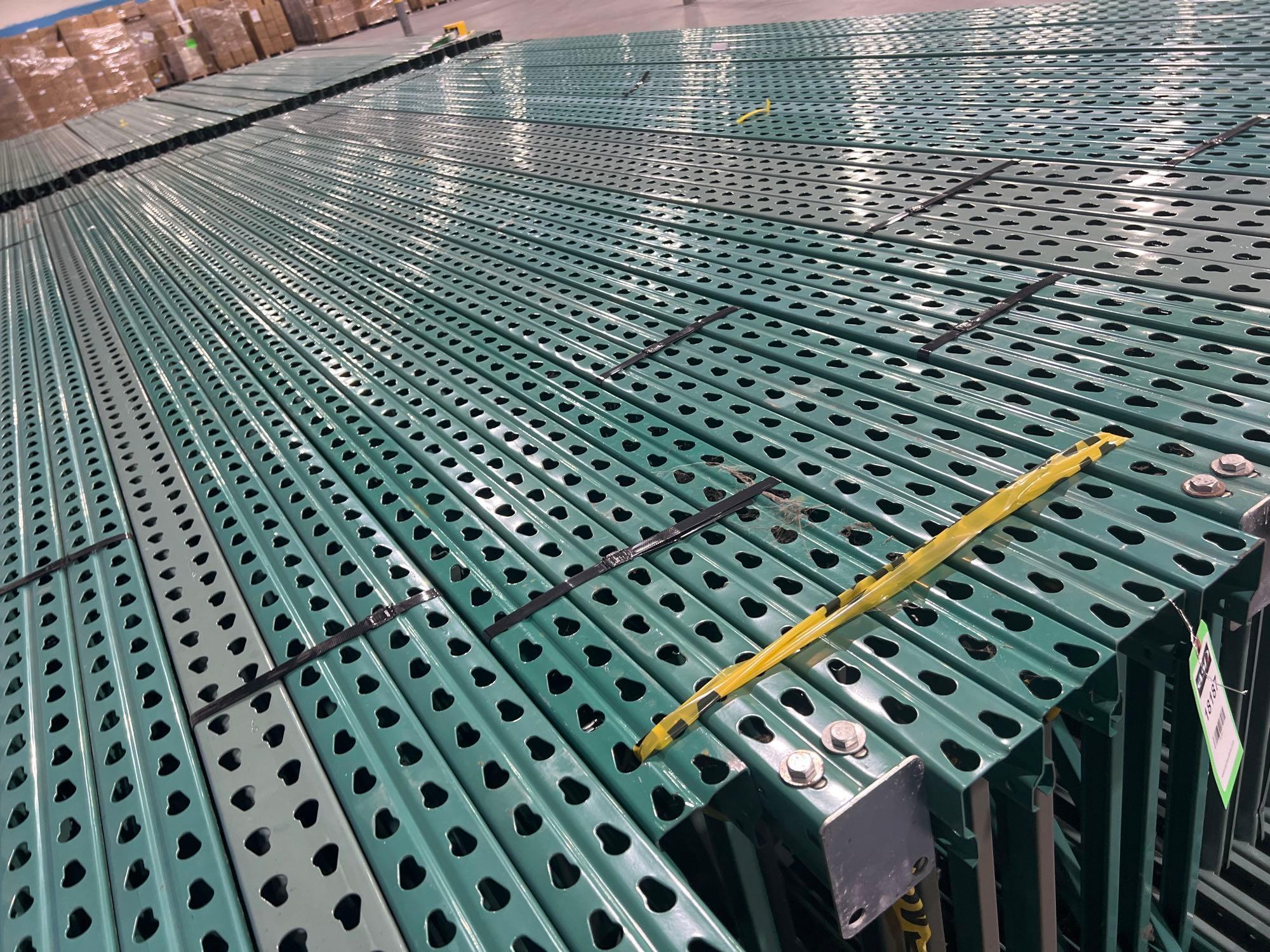 QTY) 7 PALLET RACK UP RIGHTS, 16'