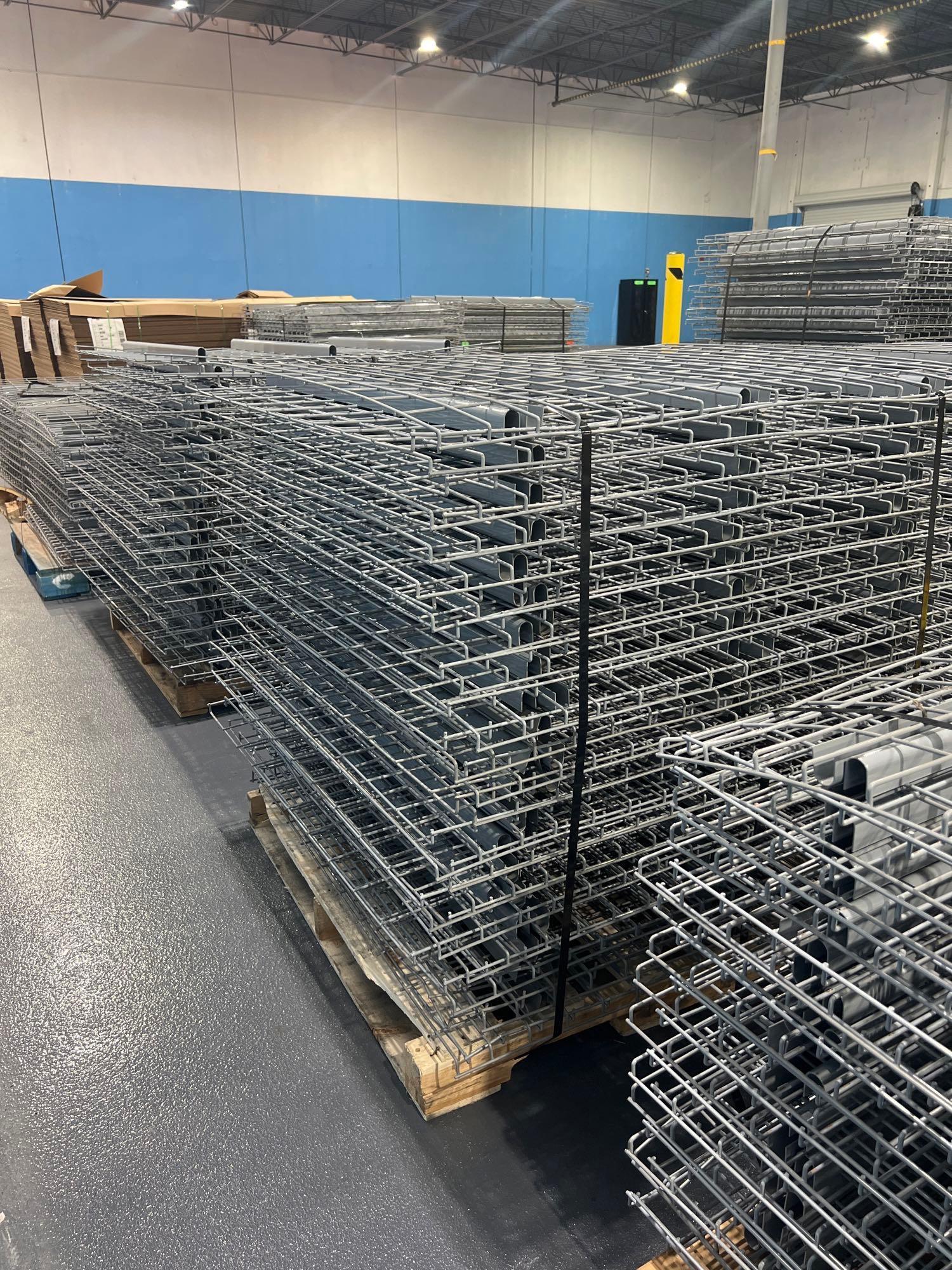 PALLET OF APPROX. 39 WIRE GRATES FOR PALLET RACKING, APPROX. DIMENSIONS 43" X 45"