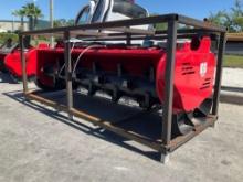 UNUSED GIYI FORESTRY MULCHER ATTACHMENT FOR UNIVERSAL SKID STEER, APPROX 72" 