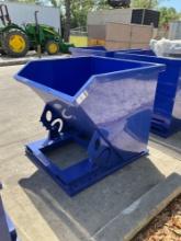 ( 1 ) UNUSED 1CU YARD SELF DUMPING HOPPER WITH FORK POCKETS