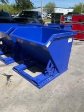 ( 1 ) UNUSED 1CU YARD SELF DUMPING HOPPER WITH FORK POCKETS