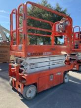 2016 SNORKEL SCISSOR LIFT MODEL S3219E ANSI , ELECTRIC, APPROX MAX PLATFORM HEIGHT 19FT, NON MARK...