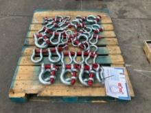 UNUSED SKLP SCREW PIN ANCHOR SHACKLES , APPROX 38PC